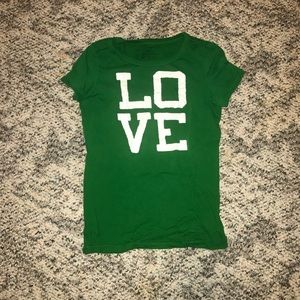 Green ‘LOVE’ Graphic Tee